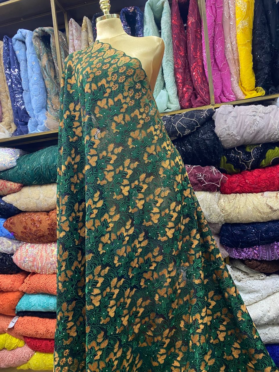 Emerald swiss lace
