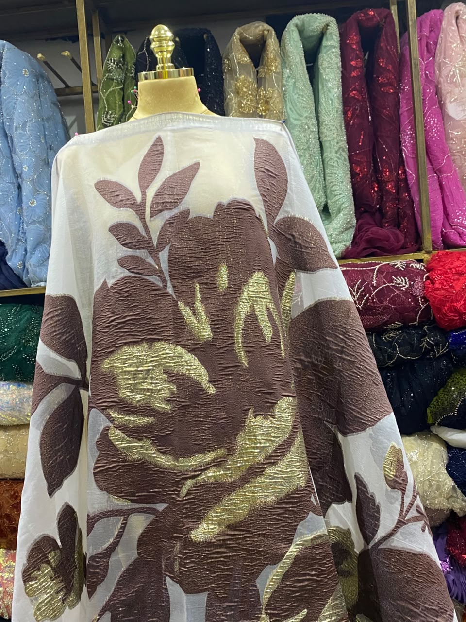 Rich vibes organza brocade