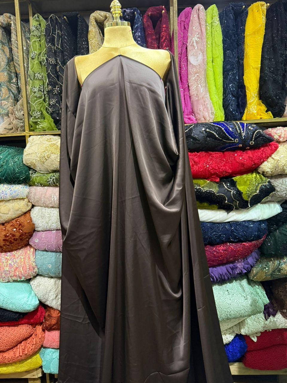 Brown Chocolate Silk Fabric