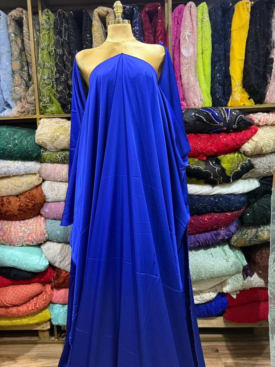 Biro Blue Silk Fabric